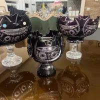 ظروف میوه خوری سه تیکه کریستال اصل