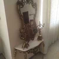 آینه و شمعدان برنجی سنگین|مبلمان خانگی و میز عسلی|بروجرد, |دیوار