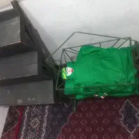 ممبر و گهواره علی اصغر و سطل پلاستیکی بزرگ