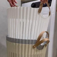 سبد رخت دسته چرمی