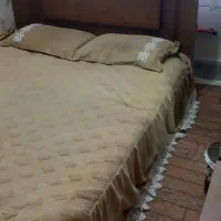 تخت خواب تمام چوب در حد نو