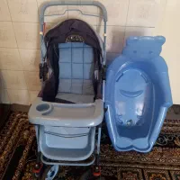 کالسه بچه کار کرد سالم به همراه وان کودک|کالسکه و لوازم جانبی|نظرآباد, شهرک سید جمال الدین|دیوار