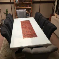 میز غذا خوری هشت نفره همراه با صندلی هایش|میز و صندلی غذاخوری|اردبیل, |دیوار