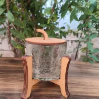 قندان پایه چوبی