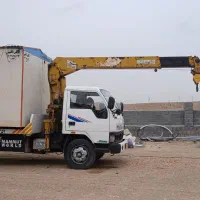 جرثقیل خاور و نیسان یدک کش