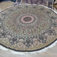 فرش دستباف دایره قطر 2.5 تمام ابریشم قم