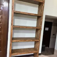 قفسه تمام چوب طبیعی|کتابخانه، شلف، قفسه‌های دیواری|یزد, |دیوار