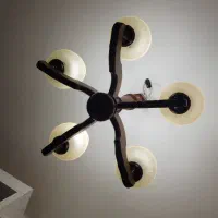 ۲ عدد لوستر ۵ شاخه نو و تمیز به همراه لامپ|لوستر و چراغ آویز|خرمآباد, |دیوار