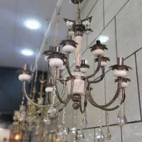 لوستر سنگ و برنز  تولید امیری|لوستر و چراغ آویز|زنجان, |دیوار