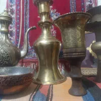 کوزه قلیون آفتابه گلاب پاش سر قلیون قدیمی|کلکسیون اشیاء عتیقه|شیراز, میرزاکوچک خان|دیوار