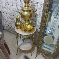 سرویس سماورذغالی۱۰لیتری ومیزبرنز