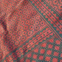 فرش پلاس دستباف دوطرفه یک طرف قرمز یکطرفش سبز