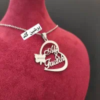 گردنبند دواسم نقره ای رنگ ثابت|بدلیجات|مشهد, صیاد شیرازی|دیوار