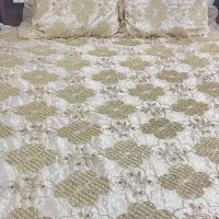 روتختی شیک سفید طلایی گلدوزی شده