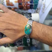 مچ بند فیروزه اصل/طبیعی/رکاب نقره دسته استیل اصل