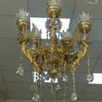 لوستر فرشته 5شاخه دو طوق