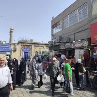 مغازه بازار بزرگ ری بورس پوشاک و کفش جنب حرم