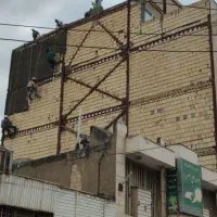 سیمانکاری بدون داربست کار در ارتفاع راپل