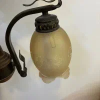 لوستر چوبی دوشاخه زیبا و شیک|لوستر و چراغ آویز|قم, میرزائیه|دیوار