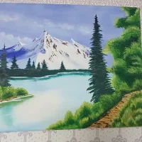 نقاشی منظره طبیعت رنگ روغن