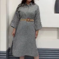 مانتو کفتان پیچازی زنانه + کمربند کنفی /پوشاک طنین