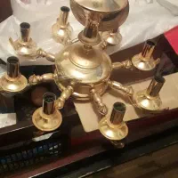 4 عدد لوستر فلزی طلایی رنگ