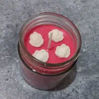 شمع شات شیشه ای معطر با رایحه گل رز