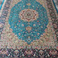 قالی قم تمام ابریشم نوازتولید به مصرف