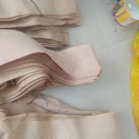 پرده کرم رنگ لووردراپه لوردراپه میل پرده