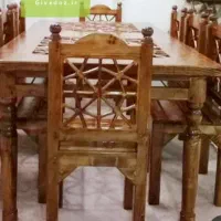 میز و صندلی سنتی چوبی