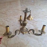 لوستر برنز ۳ شاخه دو عدد و دو عدد دیوار کوب