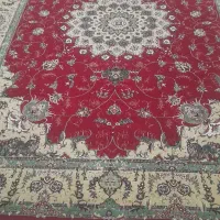 فرش ماشینی قرمز 500 شانه 9 متری