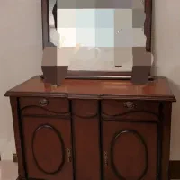 میز کنسول با آینه سالم جنس چوب