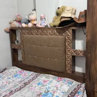 تخت خواب دونفره کلاسیک چراغ دارکاملا سالم و نو