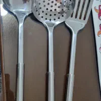 ست کفگیر و ملاقه استیل آهن ربا نگیر