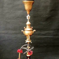 قلیان برنجی سماور دار یخدانی دار