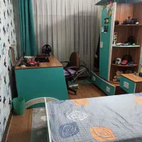 تخت نوجوان فرش و کتبه پرده همراه تشک|تخت و سرویس خواب|گرمدره, |دیوار