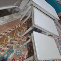 ست میز جلو مبلی وعسلی سفید