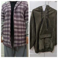 پالتو آستر کشی کلاه دار گرم سویشرت زیپ دار کبریتی