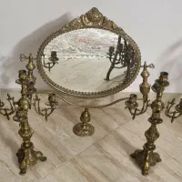آینه شمعدان برنجی