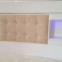 تخت MDF همراه تشک و ۲عدد پاتختی،میز آرایش و صندلی|تخت و سرویس خواب|اصفهان, ارزنان|دیوار