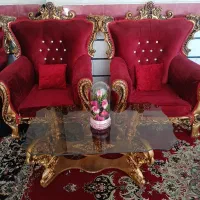 مبل سلطنتی زرشکی ۷ نفره