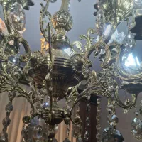 یک عددلوستر برنز پنج شاخه ده شعله|لوستر و چراغ آویز|تبریز, |دیوار