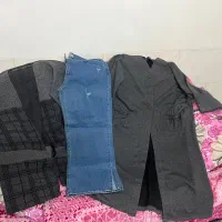 ۲عددمانتویکی بافت یکی پاییزه جنس عالی شلوارلی|لباس|یزدان شهر, |دیوار