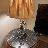 اباژور برنز جفت دختر و پسر نوازنده امضا دار|چراغ خواب و آباژور|تهران, سوهانک|دیوار