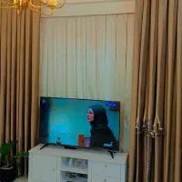 پرده پذیرایی پتینه با دستک مخمل کالیفرنیا