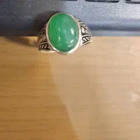 انگشتر نقره عقیق سبز