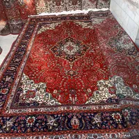 جفت شیش متری کرمان قلم ۲در۳رنگ لاکی بسیارکم کار|فرش|خوی, |دیوار