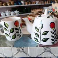 ظروف سفال و سرامیک|قوری، کتری، قهوهساز دستی|بیرجند, |دیوار