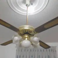 لوستر و پنکه سقفی چوبی محکم